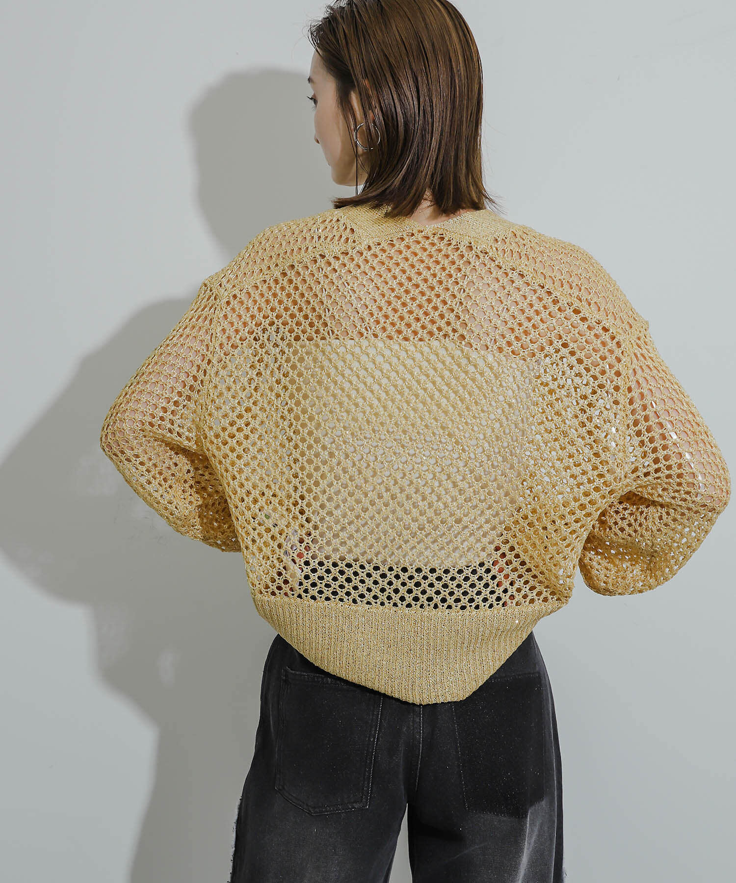 SENSE OF PLACE by URBAN RESEARCH「スパンコールメッシュカーディガン」|カーディガン|