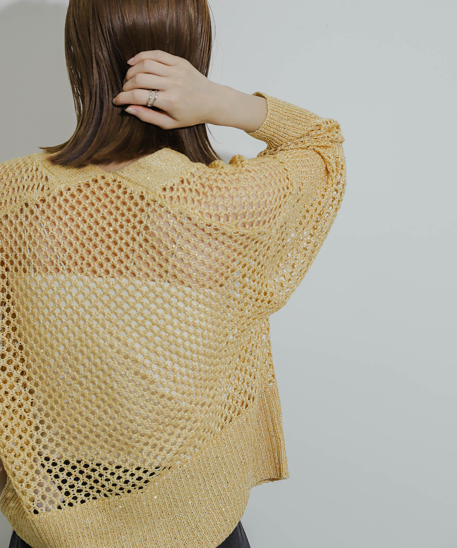 SENSE OF PLACE by URBAN RESEARCH「スパンコールメッシュカーディガン」|カーディガン|