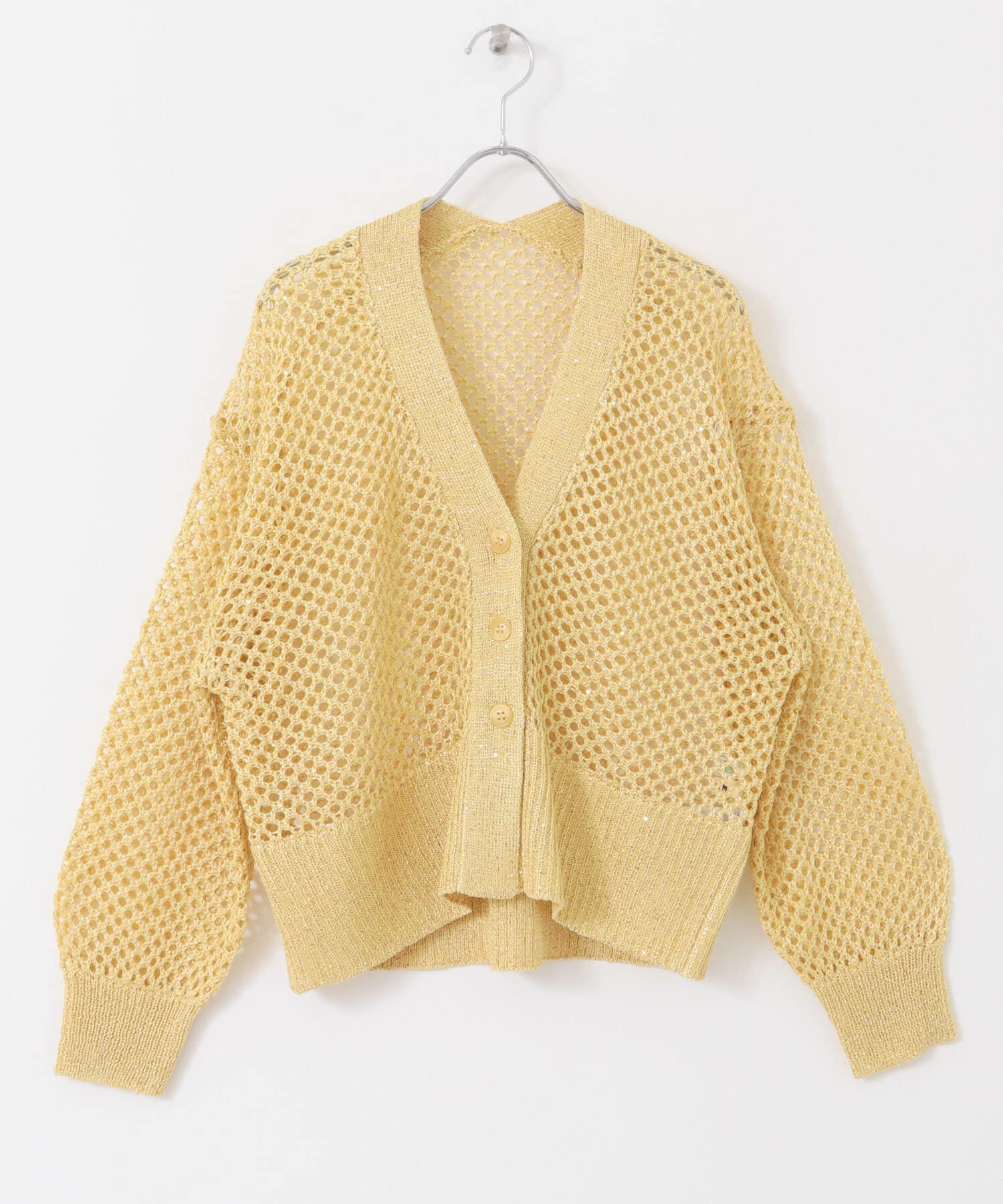 SENSE OF PLACE by URBAN RESEARCH「スパンコールメッシュカーディガン」|カーディガン|