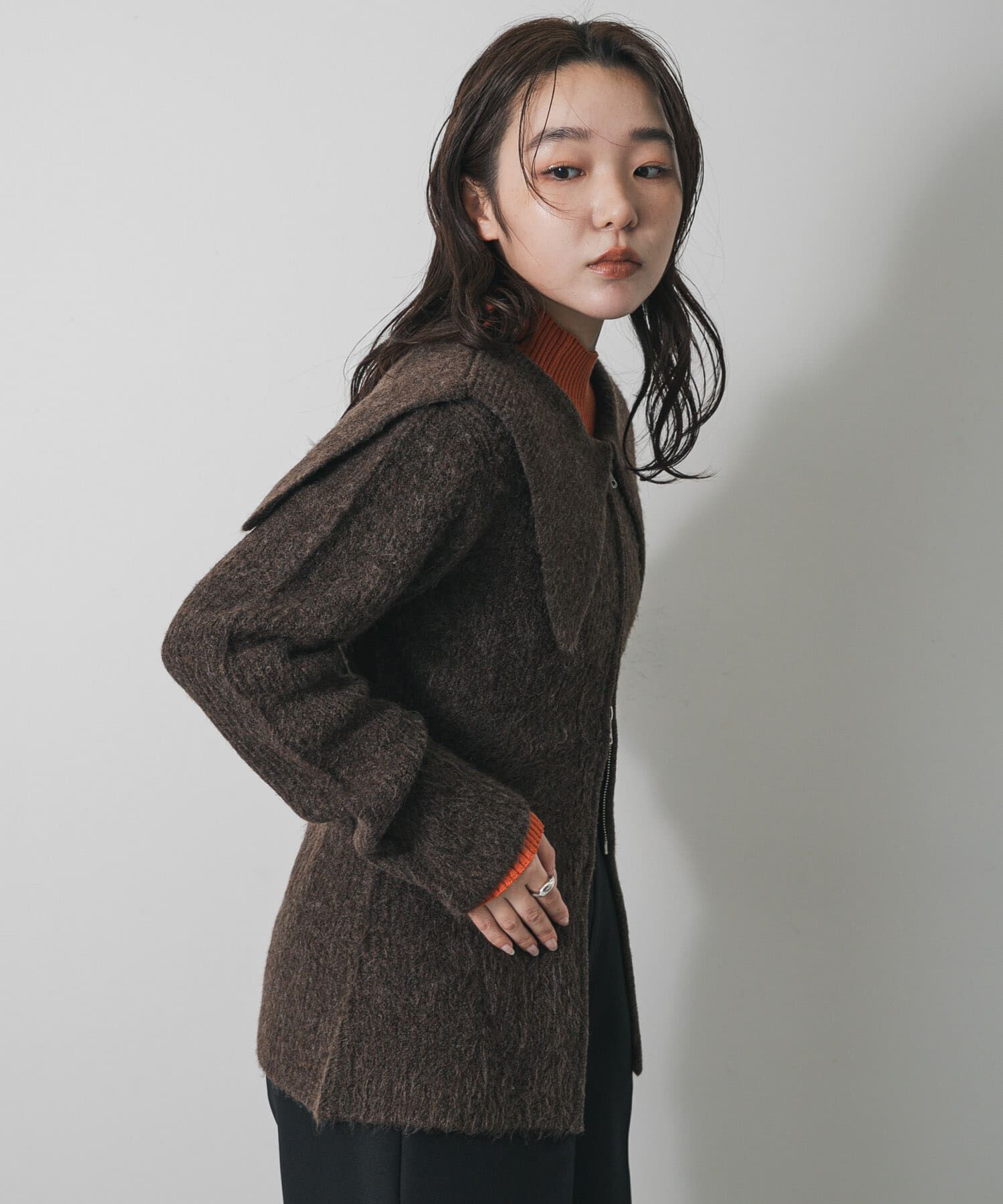 SENSE OF PLACE by URBAN RESEARCH「『洗濯可』ドロップカラージップセーター」|カーディガン|