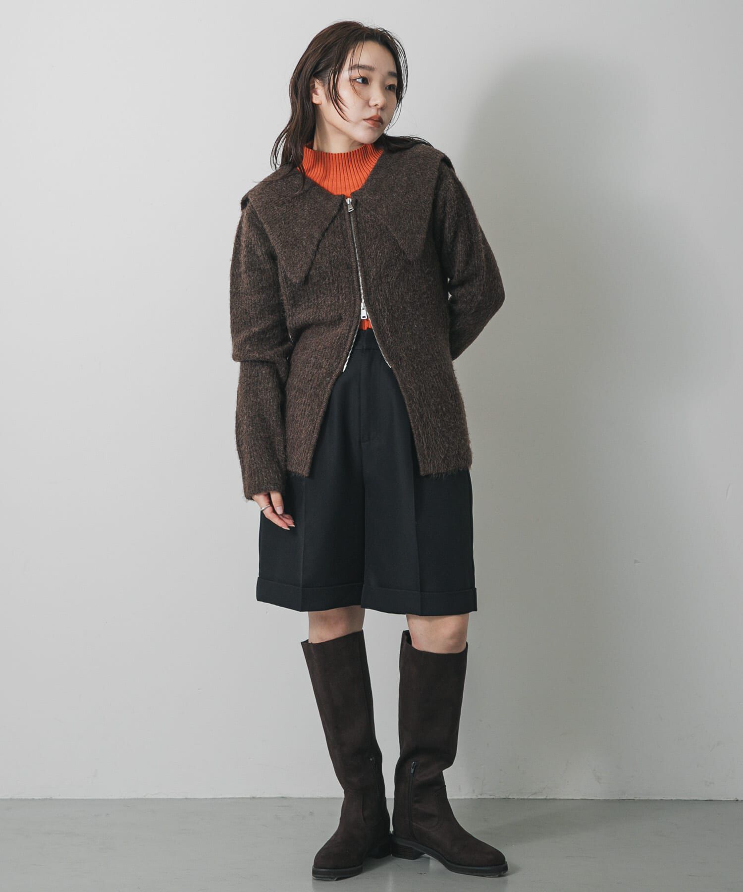 SENSE OF PLACE by URBAN RESEARCH「『洗濯可』ドロップカラージップセーター」|カーディガン|