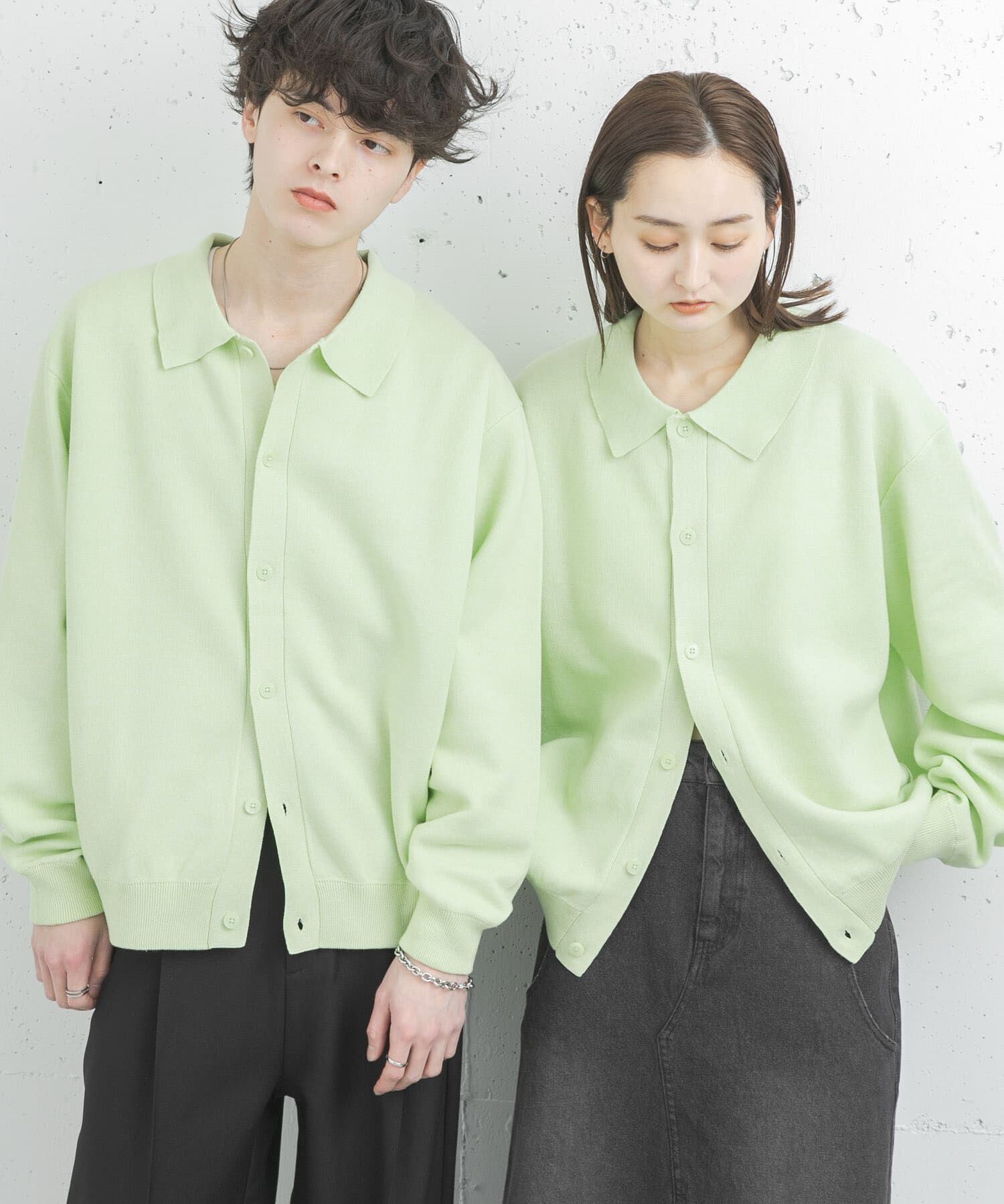 SENSE OF PLACE by URBAN RESEARCH「『ユニセックス』『洗濯可』スウェットライクポロカーディガン」|カーディガン|