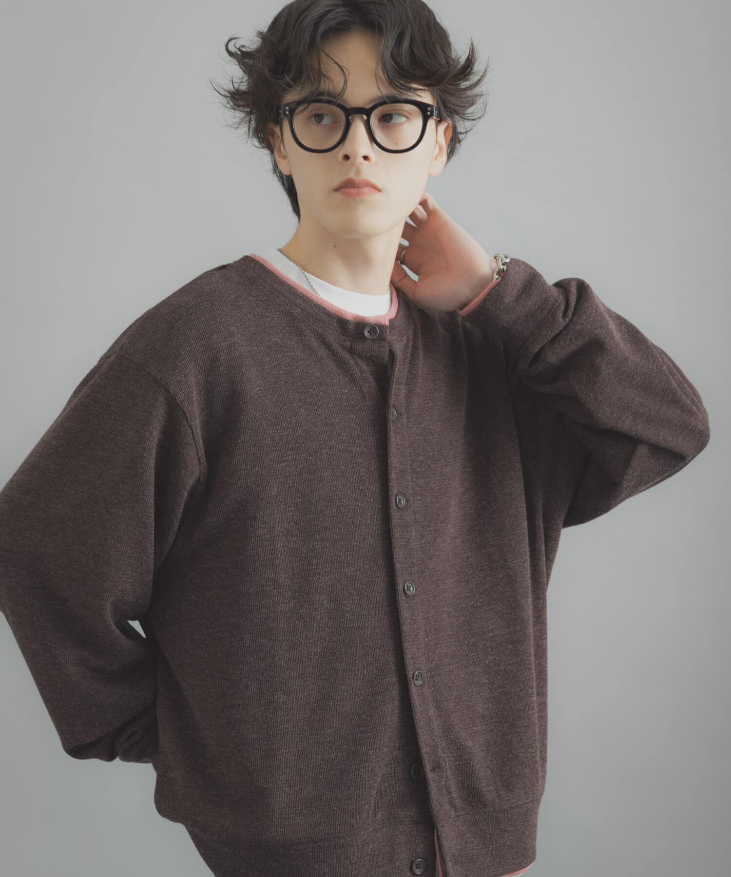 SENSE OF PLACE by URBAN RESEARCH「フェイクレイヤードクルーネックカーディガン」|カーディガン|