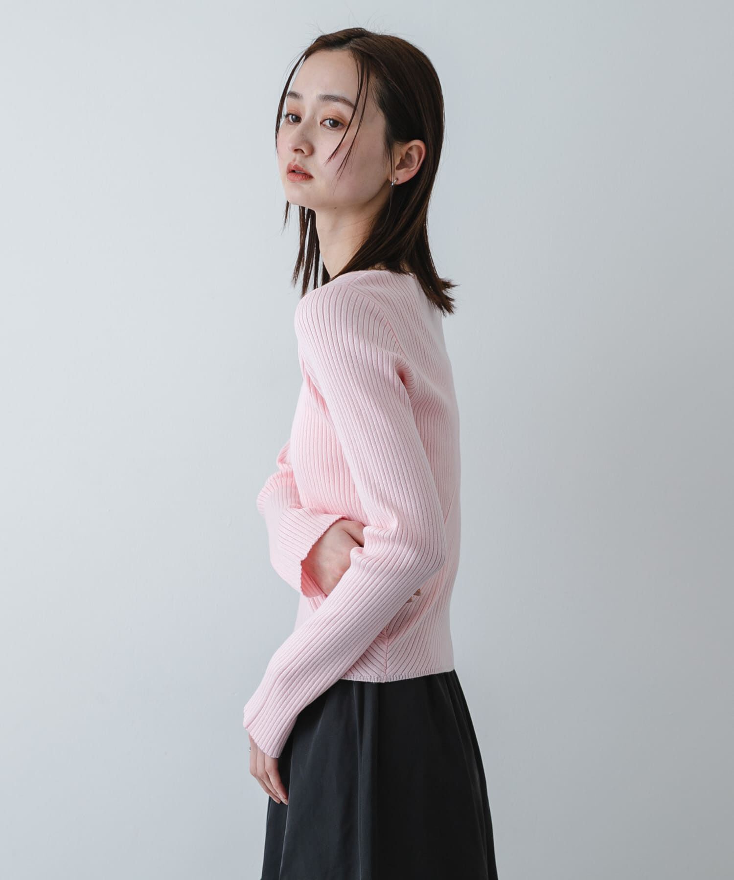 SENSE OF PLACE by URBAN RESEARCH「『洗濯可/防花粉』SKINProofアシメヘムボートネックセーター」|ニット・セーター|