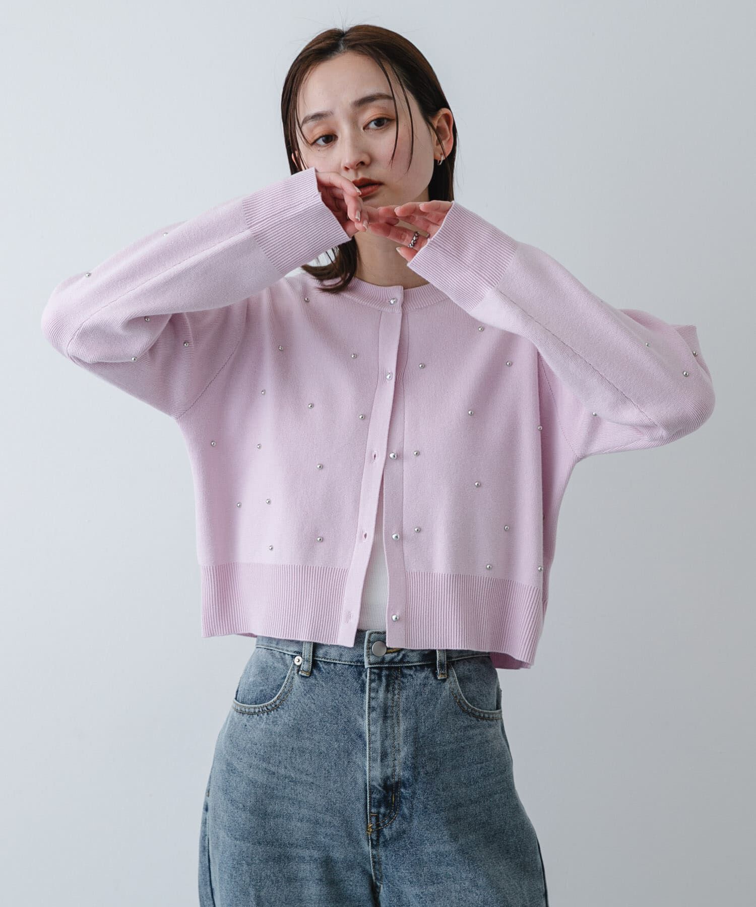 SENSE OF PLACE by URBAN RESEARCH「『洗濯可』ボールビーズカーディガン」|カーディガン|