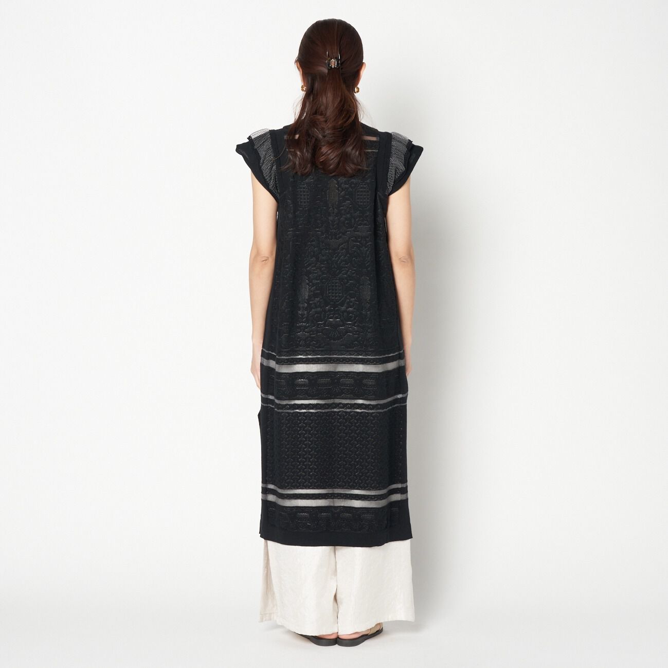 「boussole LACE JACQUARD 2WAY DRESS」|ワンピース|