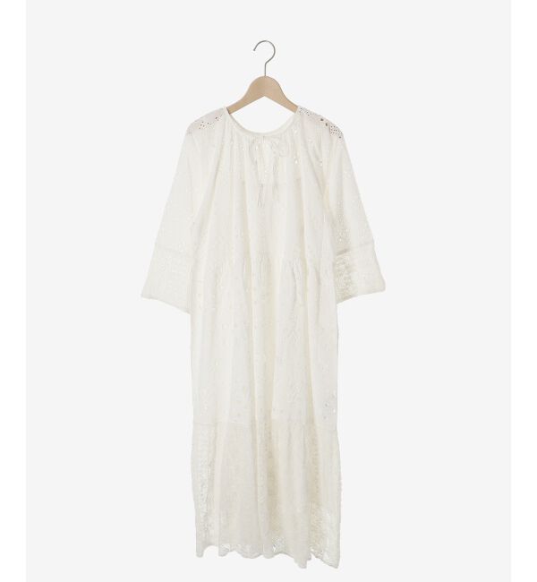 le.coeur blanc「《手洗い可能》Fanaka ミックスレースワンピース」|ワンピース|