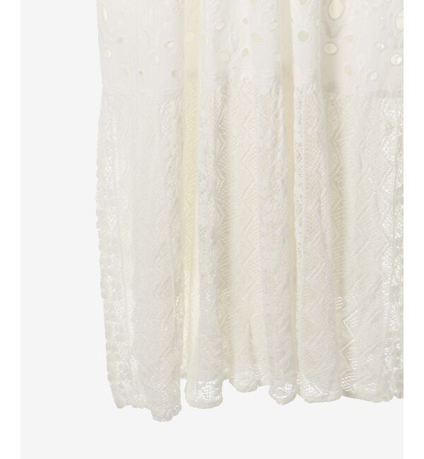 le.coeur blanc「《手洗い可能》Fanaka ミックスレースワンピース」|ワンピース|