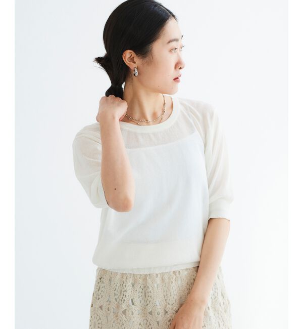  「《WEB限定アイテム》ウォッシャブルクルーネックニット」|ニット・セーター|