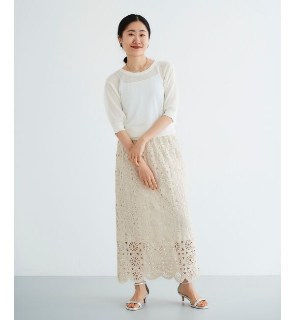  「《WEB限定アイテム》ウォッシャブルクルーネックニット」|ニット・セーター|