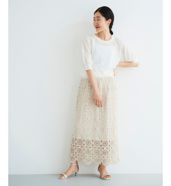  「《WEB限定アイテム》ウォッシャブルクルーネックニット」|ニット・セーター|