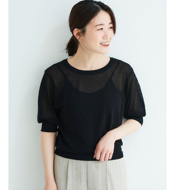  「《WEB限定アイテム》ウォッシャブルクルーネックニット」|ニット・セーター|