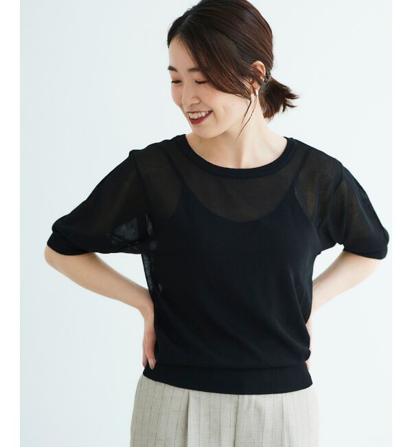  「《WEB限定アイテム》ウォッシャブルクルーネックニット」|ニット・セーター|