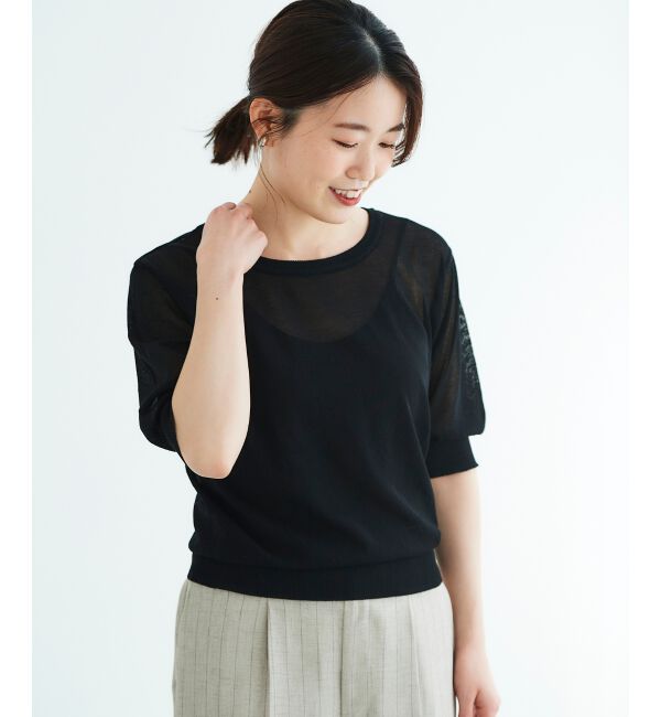  「《WEB限定アイテム》ウォッシャブルクルーネックニット」|ニット・セーター|