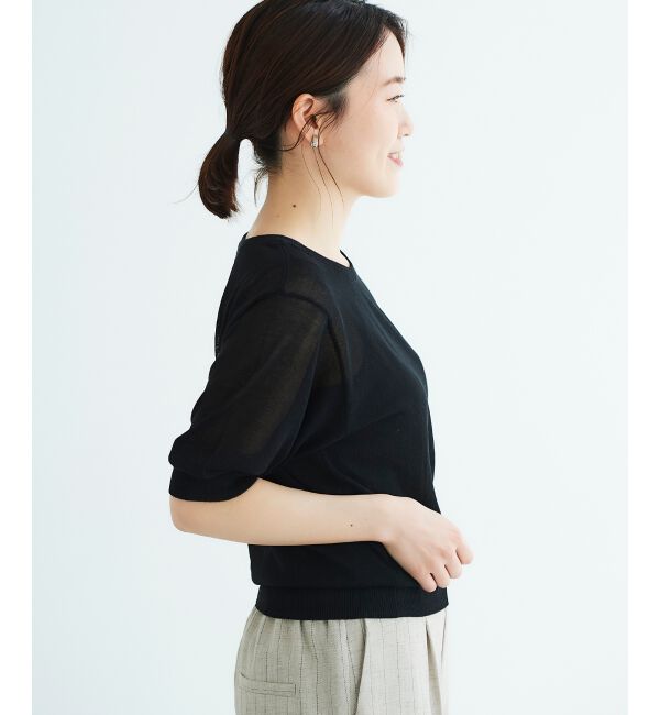  「《WEB限定アイテム》ウォッシャブルクルーネックニット」|ニット・セーター|