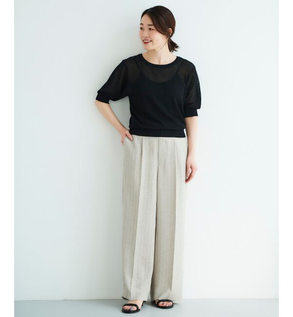  「《WEB限定アイテム》ウォッシャブルクルーネックニット」|ニット・セーター|