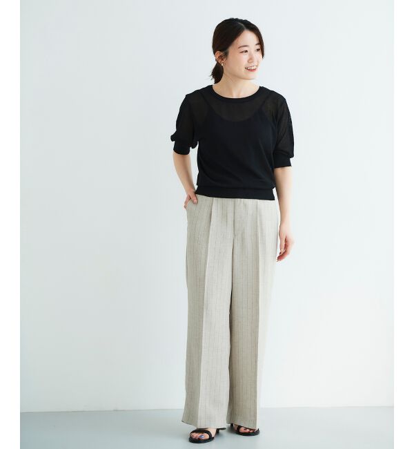  「《WEB限定アイテム》ウォッシャブルクルーネックニット」|ニット・セーター|