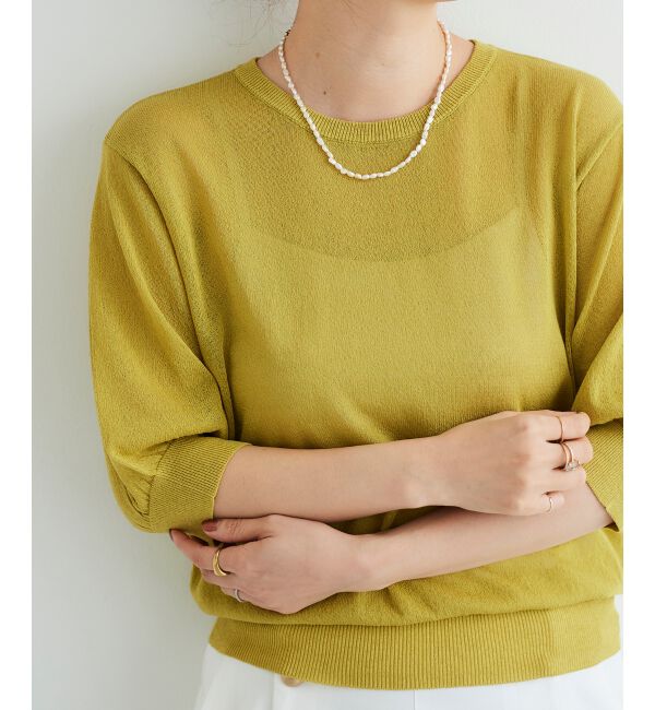  「《WEB限定アイテム》ウォッシャブルクルーネックニット」|ニット・セーター|