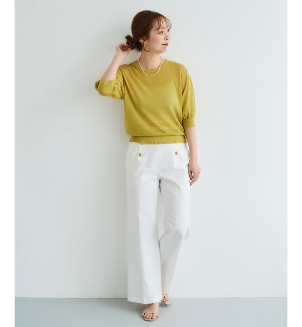  「《WEB限定アイテム》ウォッシャブルクルーネックニット」|ニット・セーター|