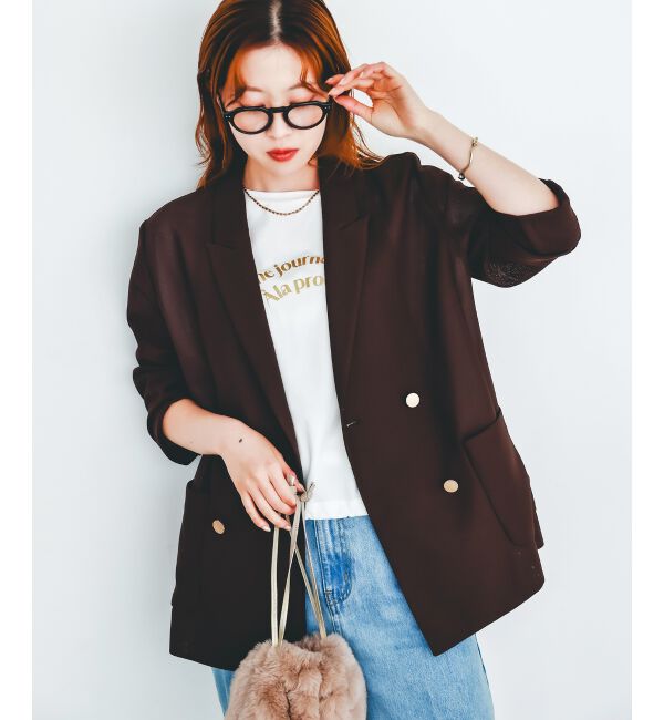 le.coeur blanc「メッシュダブルブレストジャケット」|その他|