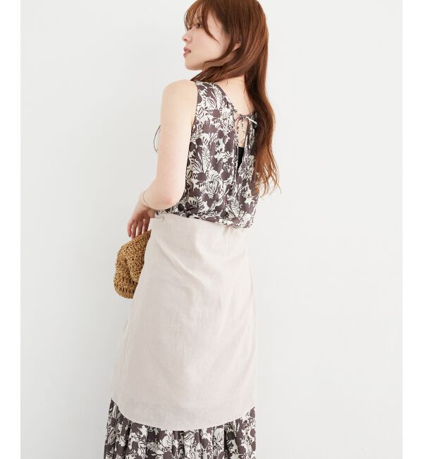  「《手洗い可能》Fanakaフラワーノースリワンピース」|ワンピース|