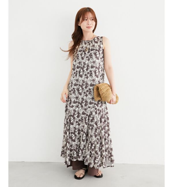  「《手洗い可能》Fanakaフラワーノースリワンピース」|ワンピース|