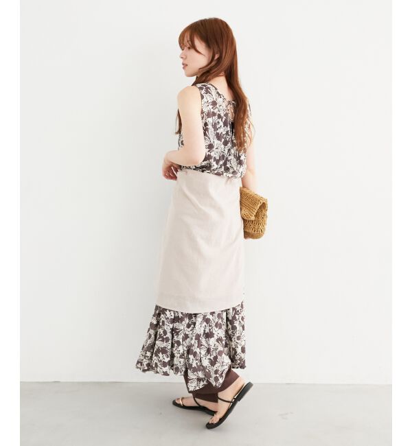  「《手洗い可能》Fanakaフラワーノースリワンピース」|ワンピース|