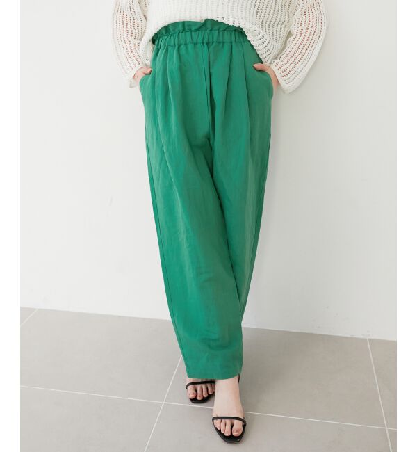 le.coeur blanc「《WEB限定アイテム》コットン麻ドロストイージーパンツ」|その他|