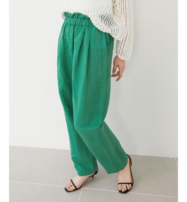 le.coeur blanc「《WEB限定アイテム》コットン麻ドロストイージーパンツ」|その他|