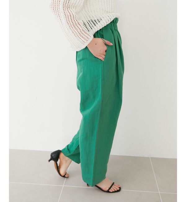 le.coeur blanc「《WEB限定アイテム》コットン麻ドロストイージーパンツ」|その他|