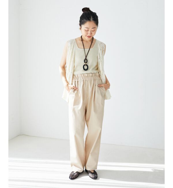 le.coeur blanc「《WEB限定アイテム》コットン麻ドロストイージーパンツ」|その他|