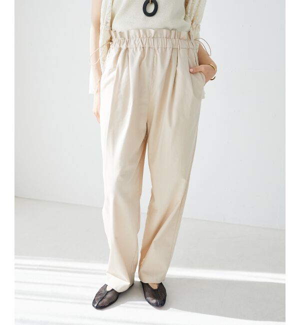 le.coeur blanc「《WEB限定アイテム》コットン麻ドロストイージーパンツ」|その他|