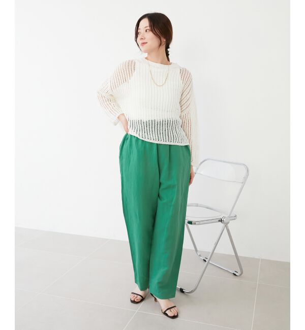 le.coeur blanc「《WEB限定アイテム》コットン麻ドロストイージーパンツ」|その他|