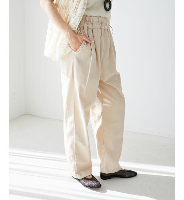 le.coeur blanc「《WEB限定アイテム》コットン麻ドロストイージーパンツ」|その他|