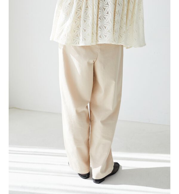 le.coeur blanc「《WEB限定アイテム》コットン麻ドロストイージーパンツ」|その他|