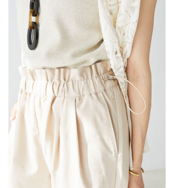 le.coeur blanc「《WEB限定アイテム》コットン麻ドロストイージーパンツ」|その他|