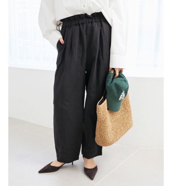 le.coeur blanc「《WEB限定アイテム》コットン麻ドロストイージーパンツ」|その他|