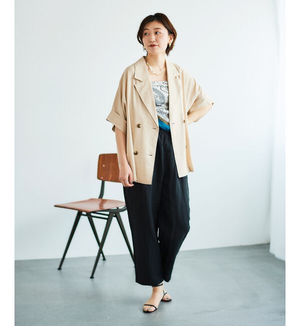 le.coeur blanc「《WEB限定アイテム》コットン麻ドロストイージーパンツ」|その他|