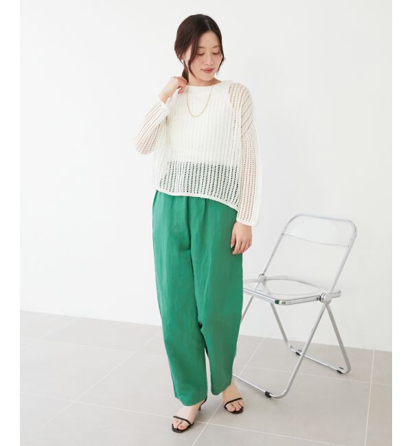 le.coeur blanc「《WEB限定アイテム》コットン麻ドロストイージーパンツ」|その他|
