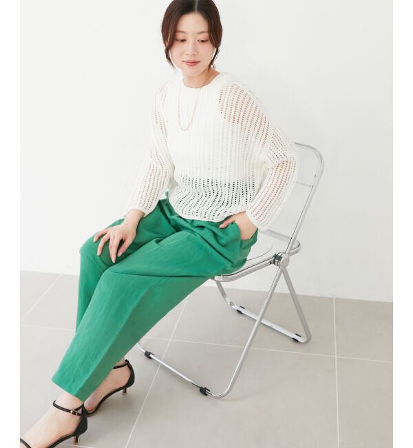 le.coeur blanc「《WEB限定アイテム》コットン麻ドロストイージーパンツ」|その他|