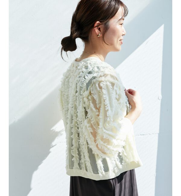  「フリンジニットカーディガン」|カーディガン|