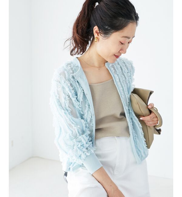  「フリンジニットカーディガン」|カーディガン|