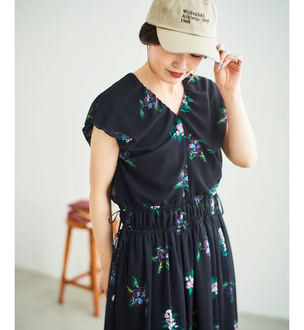  「《WEB/一部店舗限定アイテム》KAZUMIDOIボタニカルギャザーワンピース」|ワンピース|