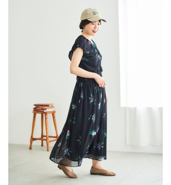  「《WEB/一部店舗限定アイテム》KAZUMIDOIボタニカルギャザーワンピース」|ワンピース|