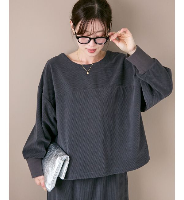  「《手洗い可能》カットコーデュロイ2WAYプル&times;スカートセット」|ワンピース|