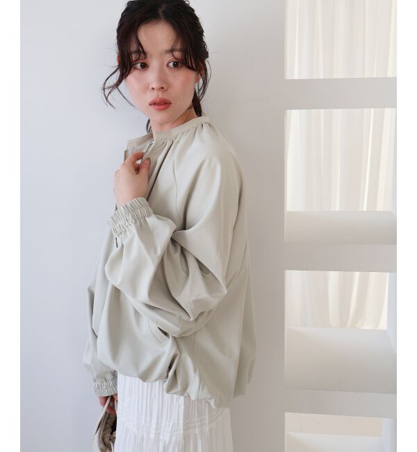  「《WEB限定アイテム》バルーンデザインノーカラーブルゾン」|ブルゾン・スタジャン|