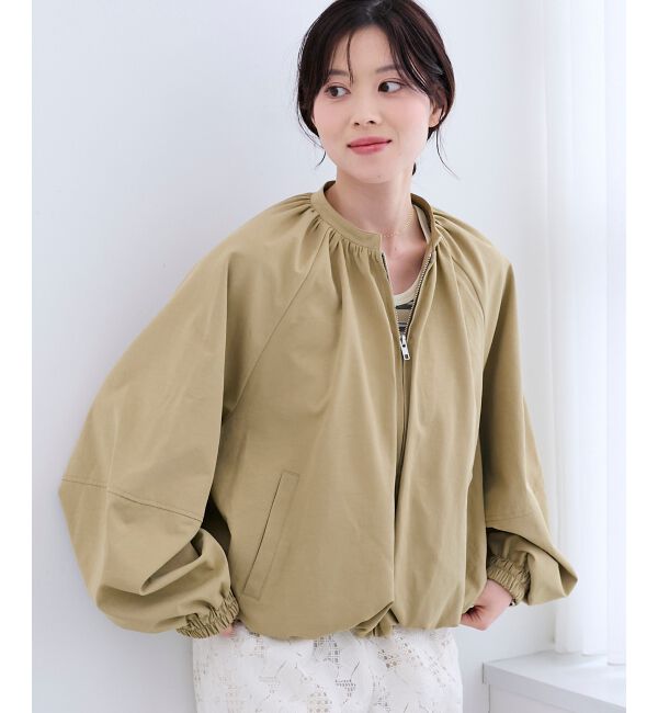  「《WEB限定アイテム》バルーンデザインノーカラーブルゾン」|ブルゾン・スタジャン|