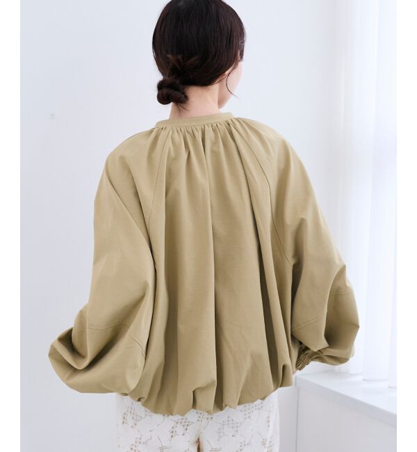  「《WEB限定アイテム》バルーンデザインノーカラーブルゾン」|ブルゾン・スタジャン|