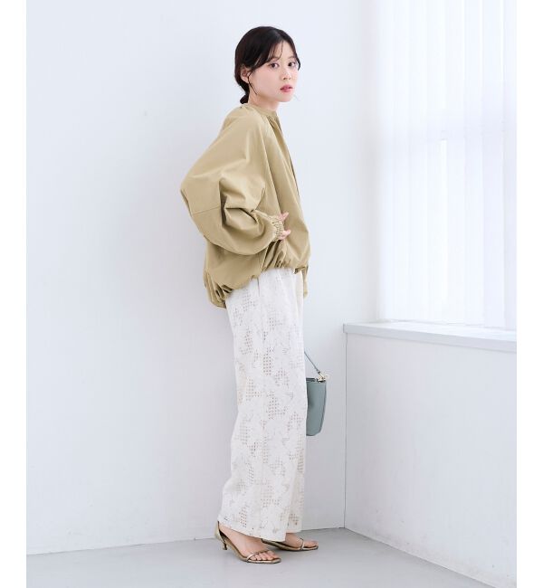  「《WEB限定アイテム》バルーンデザインノーカラーブルゾン」|ブルゾン・スタジャン|