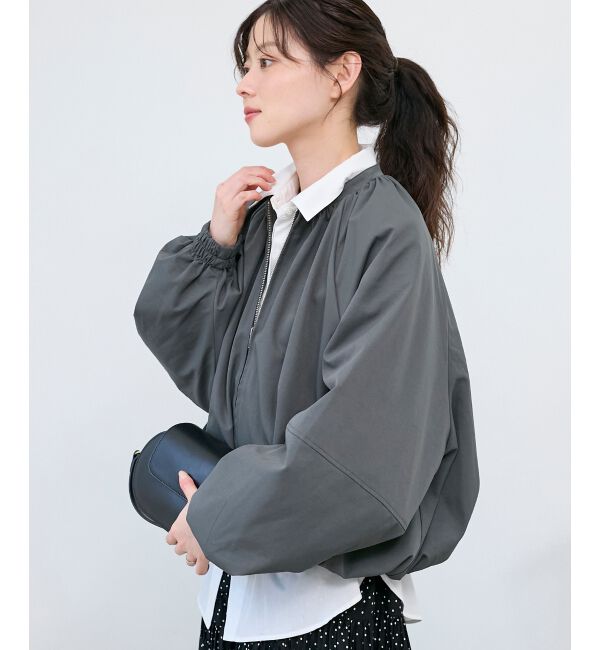  「《WEB限定アイテム》バルーンデザインノーカラーブルゾン」|ブルゾン・スタジャン|